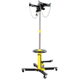 1660lbs Transmission Jacks Quick Lift Dual Spring Hydraulic Transmission 2 Stage w/ 360° for Car Lift 0.75 Ton Yellow