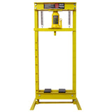 Hydraulic Shop Press 12-Ton Capacity Floor Mount na may Press Plate H-Frame Garage Floor Press Adjustable Working Table Taas-Dilaw