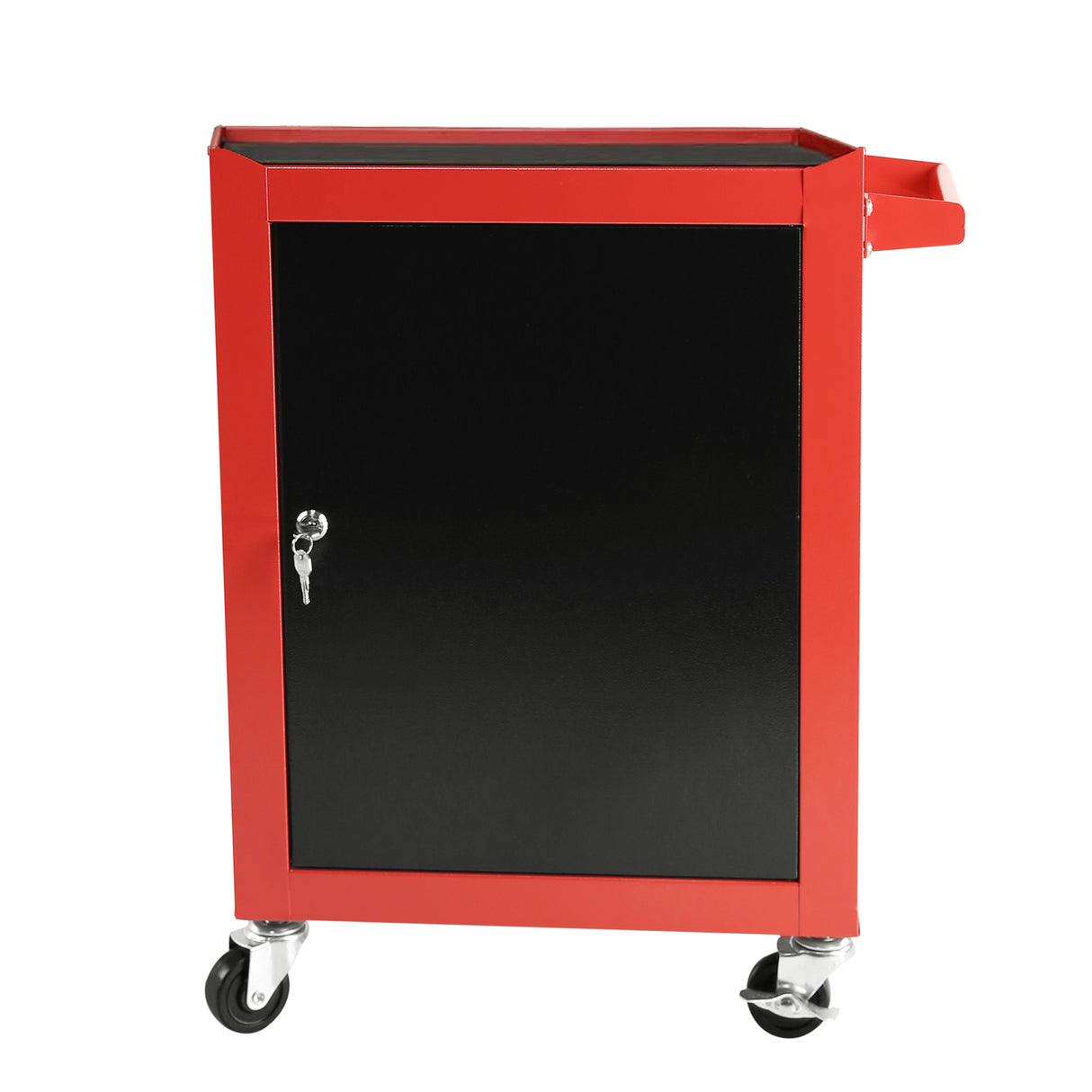 Coffre à outils roulant à 3 tiroirs avec roulettes, grande armoire de rangement et étagère réglable, coffre supérieur portable amovible avec système de verrouillage pour garage et entrepôt