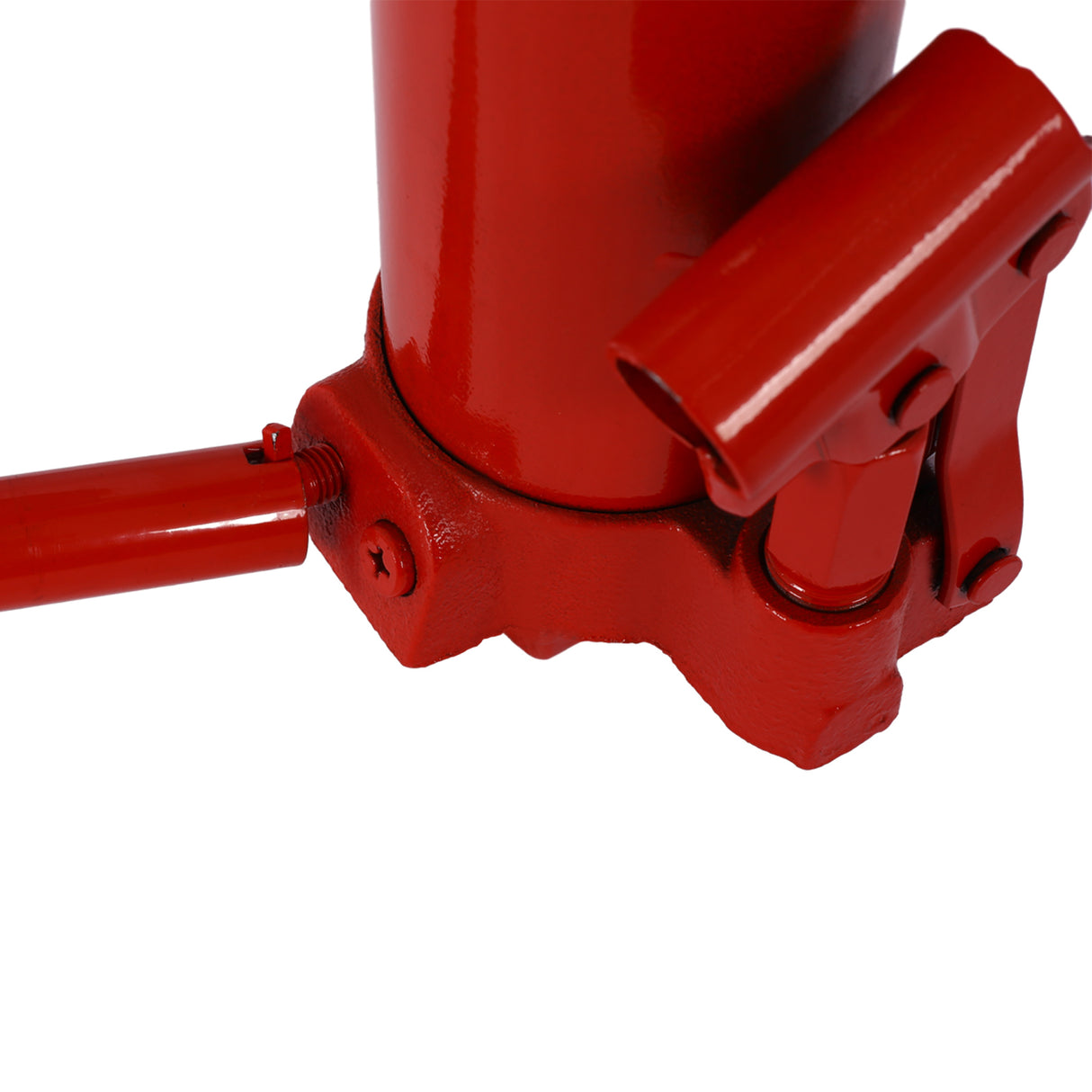 8 Ton Hydraulic Long Ram Jack with Single Piston Pump and Clevis Base--Red