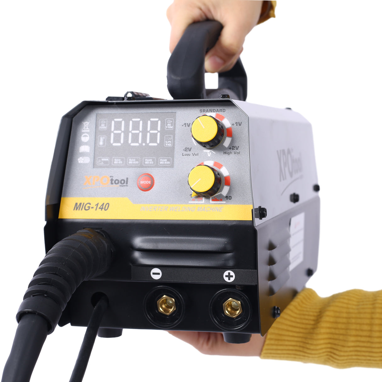 140A MIG Welder 110V Multiprocess Gas Gasless Welding Machine 4 sa 1 Flux MIG/Solid Wire/Lift TIG/Stick ARC