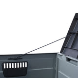 All-Weather UV Pool Deck Box 250 lbs Kapasitet Oppbevaring Skur Bin Bakgård Patio Utendørs m/ Hjul 75 Gallon Resin Deck Box-Organisering og oppbevaring av møbler puter Hageverktøy og bassengleker--grå