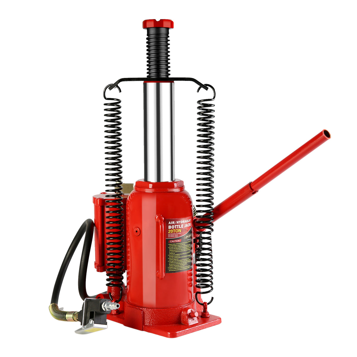 20 Ton Air Hydraulic Bottle Jack na may Manual Hand Pump na Ginamit para sa Pagpapanatili ng Mga Sasakyan Pang-agrikultura na Sasakyang Mabibigat na Truck Mobile na Makinarya at Mabibigat na Kagamitan