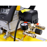 4.5HP Portable 13 Gallons Oil-Lubricated Air Compressor Tank Ultra Quiet Horizontal Adjustable Pressure with Built-in Wheel Yellow