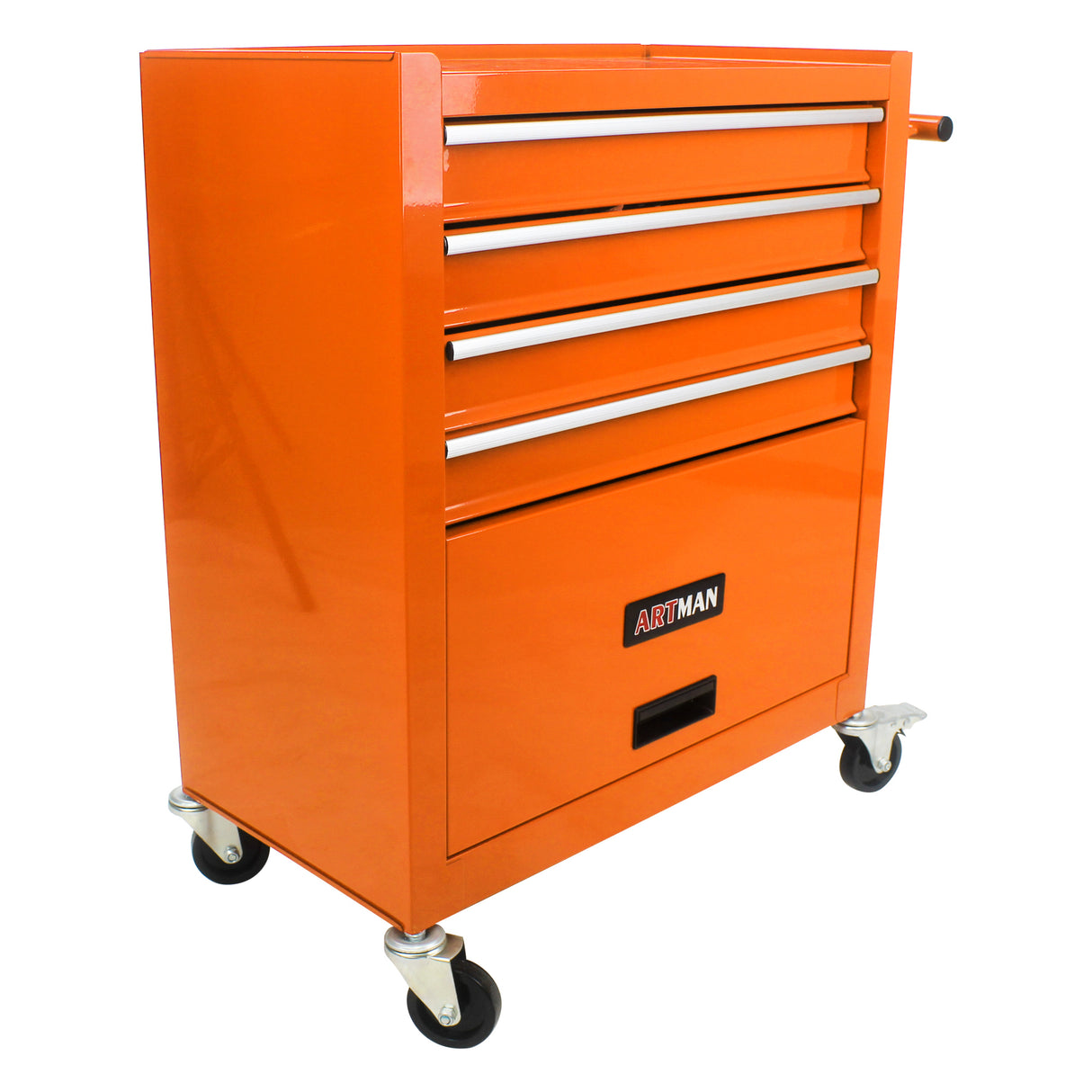 4 Drawers Multifunctional Tool Cart with Wheels Orange