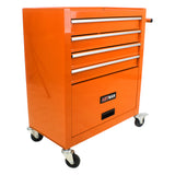 4 Drawers Multifunctional Tool Cart with Wheels Orange