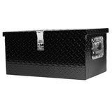 Caja plana de herramientas de aluminio negro de 20.0 in para camión, coche, remolque, camioneta, debajo de la carrocería, RV, ATV, organizador de herramientas de almacenamiento con manija lateral de bloqueo y llaves (20.1"×11.8"×9.3")