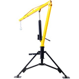 Receiver Hitch Mounted Hydraulic Swivel Pickup Truck Crane 1000 lbs Capacity With 3 Boom Capacities of 500 lbs 750 lbs and 1000 lbs--Yellow