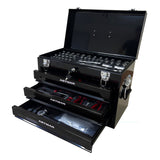 3 Drawers Tool Box na may Tool Set Black