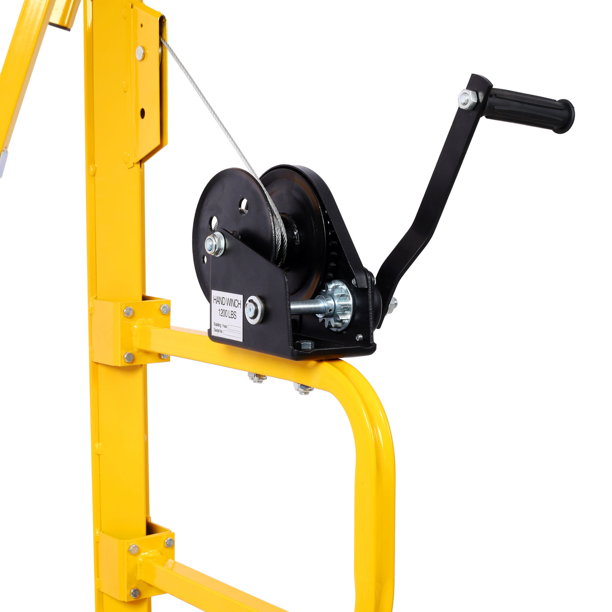 Drywall Lift Panel 16' Panel Hoist Jack Lifter Rolling Caster Wheel Sheetrock Construction Tools 150-lb. Capacity 4ft. x 16ft. Max. Sheet Size--Yellow