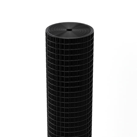 Black Hardware Cloth 1/2 inch 48" x 50' 19 Gauge Vinyl Coated Welded Wire Mesh Roll