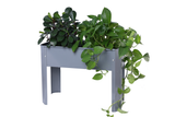 Elevated Garden Bed Metal Outdoor Flowerpot Box Suitable for Backyard and Terrace Large Suitable for Vegetable and Flower Grey