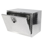 24-tommers aluminiumsstriper belagt verktøykasse Pick Up Truck Bed RV Trailer Vanntett firkantet lagringsorgan med lås og nøkler 24"(24.2"×17.1"×17.9")