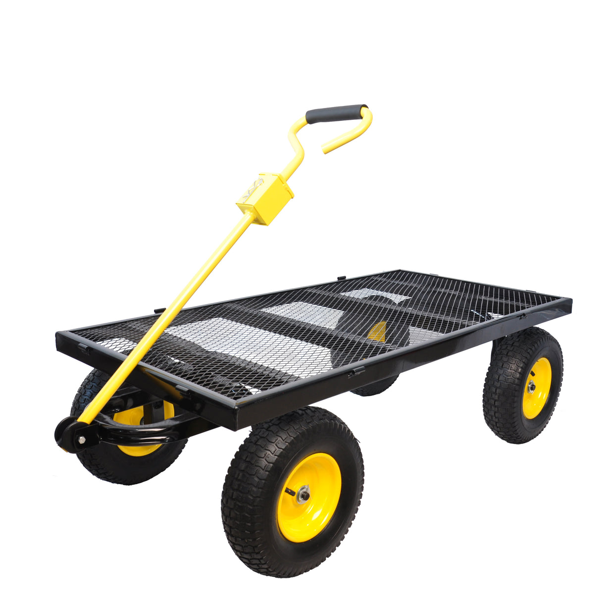 Big Wagon Cart Garden Trucks Transport Firewood Maximum Static Load 880 lbs Yellow Black