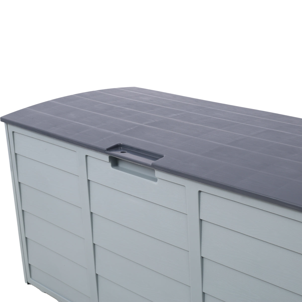 All Weather UV Pool Deck Box 250 lbs Capaciteit Opslag Schuurbak Achtertuin Patio Buiten met Wiel 75 Gallon Hars Deck Box-Organisatie en opslag voor meubelkussens Tuingereedschap en zwembadspeelgoed - Grijs