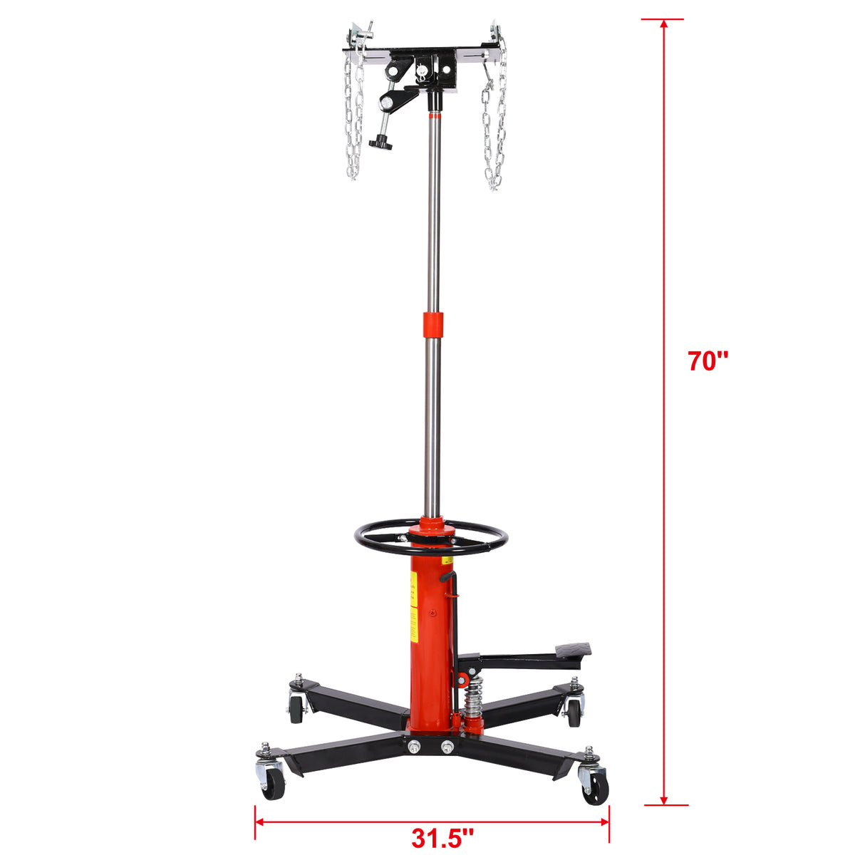 1660lbs Hydraulic Transmission Jack 2 Stage w/ 360° for Car Lift 0.75 Ton