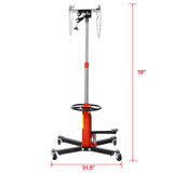 1660lbs Hydraulic Transmission Jack 2 Stage w/ 360° for Car Lift 0.75 Ton