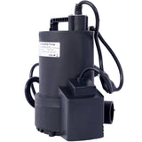 Bomba automática para cubierta de piscina de 1/4 HP, sumergible de 120 V con adaptador de válvula de retención de 3/4, eliminación de agua de 1850 GPH para piscinas, jacuzzis, tejados, camas de agua y más