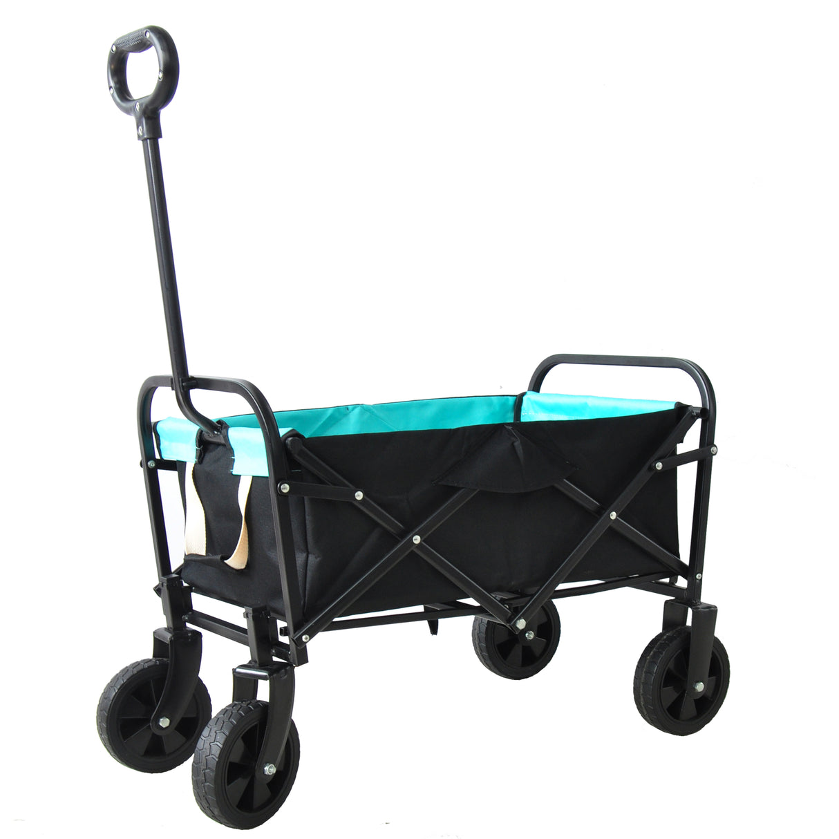 Mini Vouwwagen Tuinwinkel Strandwagen Zwart Blauw