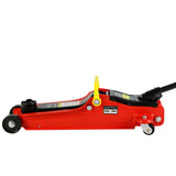 2 Ton Low Profile Heavy Duty Steel Racing Floor Jack with Single Piston Quick Lift Pump Lifting Range 3.3"-15.2"