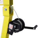 Hydraulic Pickup Truck Crane with Hand Winch Bed Hoist Jib 2000-Lb. Capacity Yellow