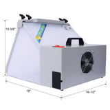 Portable Airbrush Spray Booth Kit Paint for Models Includes 3 Led Lights 4 Airbrush Holders and 1 Paint Holder for Crafts Airbrushing Cake Decorations