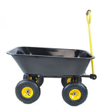 Vouwwagen Poly Garden Dump Truck met stalen frame 10 inch luchtband zwart