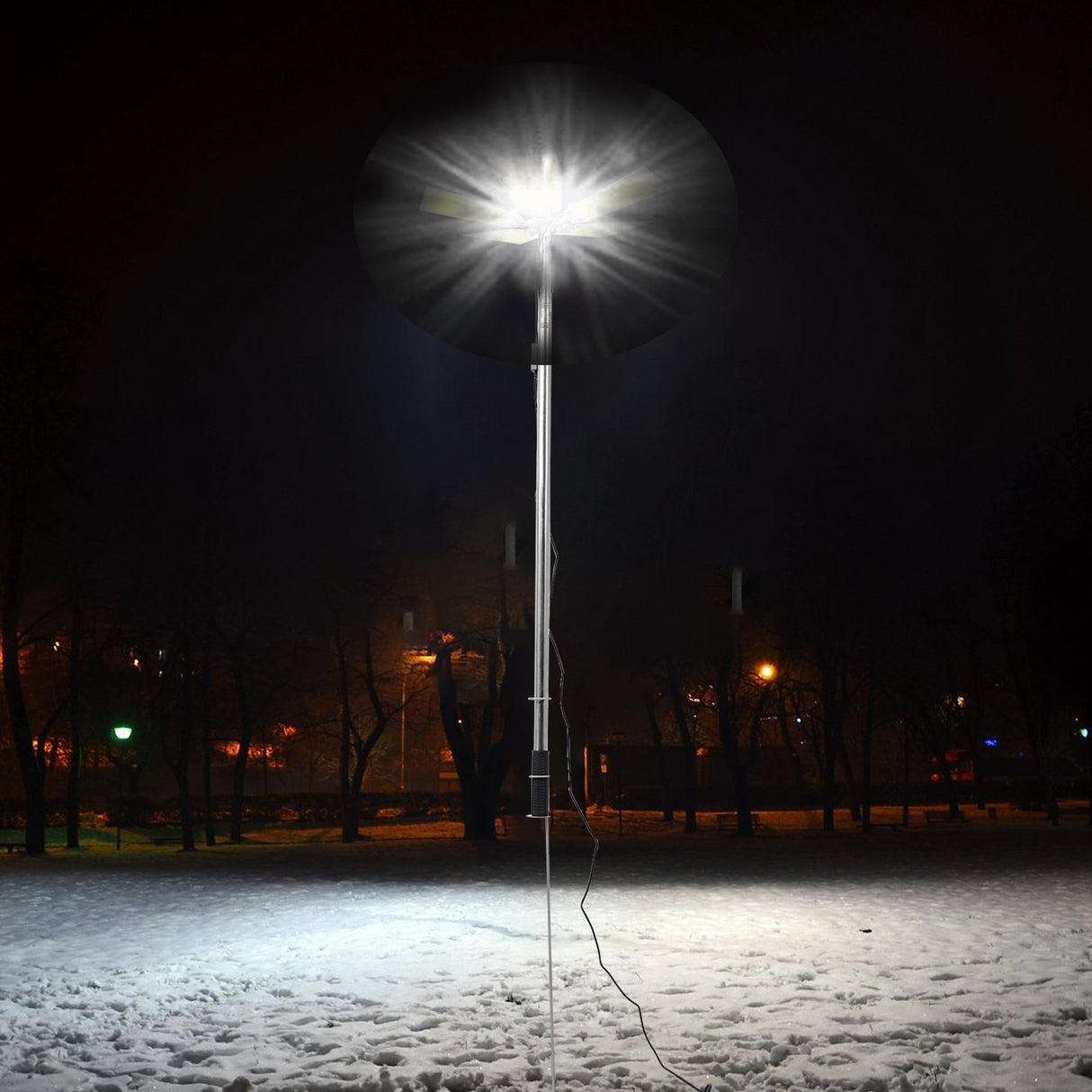 Luces LED telescópicas para acampar de 15000lm, caña telescópica portátil para exteriores, pesca nocturna, inundación, iluminación de emergencia superbrillante para patio trasero