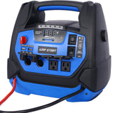 Rechargeable Jump Starter for Gas Diesel Vehicles 1800 Amps with Air Compressor and AC 12V DC USB Power Station