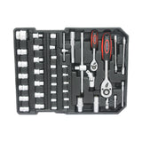 Black Hand Tool Box with 4 Layers of Toolset and Wheels