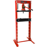 12 Ton Hydraulic Shop Floor Press Steel H-Frame na may mga Plate Adjustable Working Table Stand Jack para sa mga Gear at Bearing