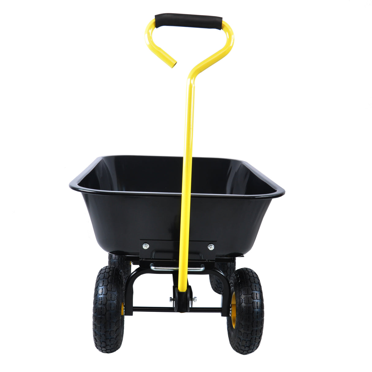 Vouwwagen Poly Garden Dump Truck met stalen frame 10 inch luchtband zwart