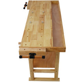 55-Inch Wood Workbench para sa Garage Workshop at Home--Natural