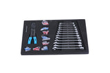 4 Drawers Tool Cabinet with Tool Sets Black