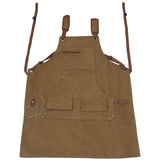 Long Heavy Duty Canvas Tool Apron Carpenter Woodworking Aprons Carpenters 16 Oz Fully Adjustable to Comfortably Fit Men and Women not Waxed