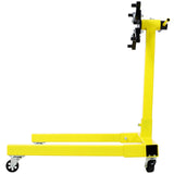 Engine Stand 1250 LBS Capacity 360 Degree Adjustable Mounting Head 4 Ball-Bearing Swivel Caster Wheels Heavy-Duty Square Steel Frame--Yellow