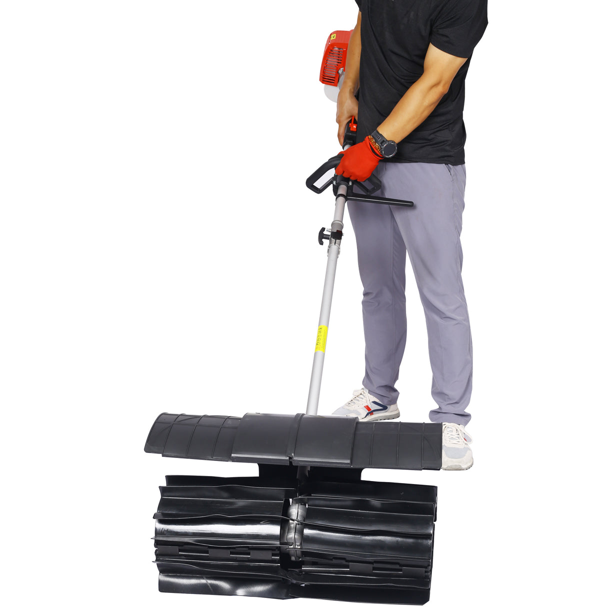 Snow Sweeper Gasoline Powered Paddle Pro 52CC 2 Stroke with 2 PCS Paddle 27.2x10.4" EPA