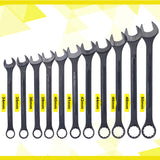 Jumbo Combination Wrench Set Extra Large Metric 1-5/16'' to 2'' Black Oxide with Pouch 11-piece