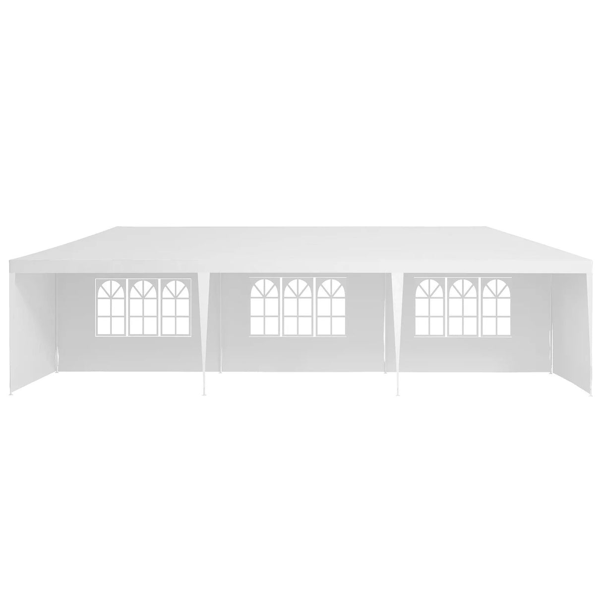 10x30' Outdoor Garden Gazebo Wedding Party Tent Canopy Marquee with 5 Removable Sidewalls--White