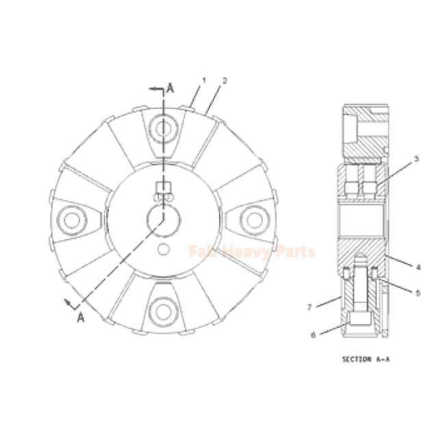 Kupplungselement 171-8968 2396650 Passend für Caterpillar Cat 345B E345B 365B W345B