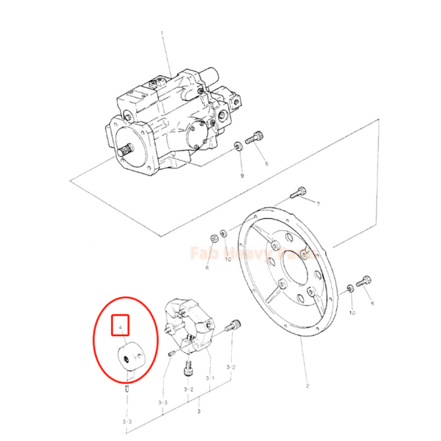 Buje de acoplamiento 2418P23473 compatible con bomba Kobelco SK60-3 SK60 Mark Iii A10VD43