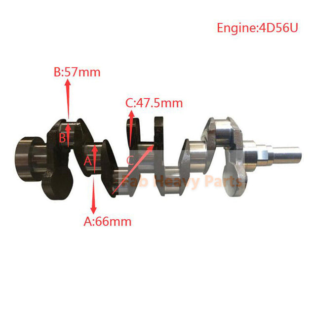 Veivaksel passer til Mitsubishi Engine 4D56U