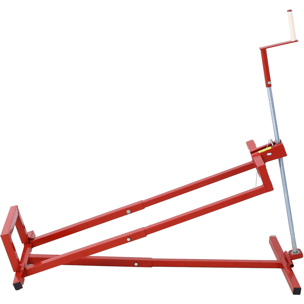 Elevador de cortacésped fácil para tractores de montar Elevador de capacidad de 800 libras Ayuda de limpieza para montar Tractor de césped universal + Inclinación ajustable de 45° Rojo