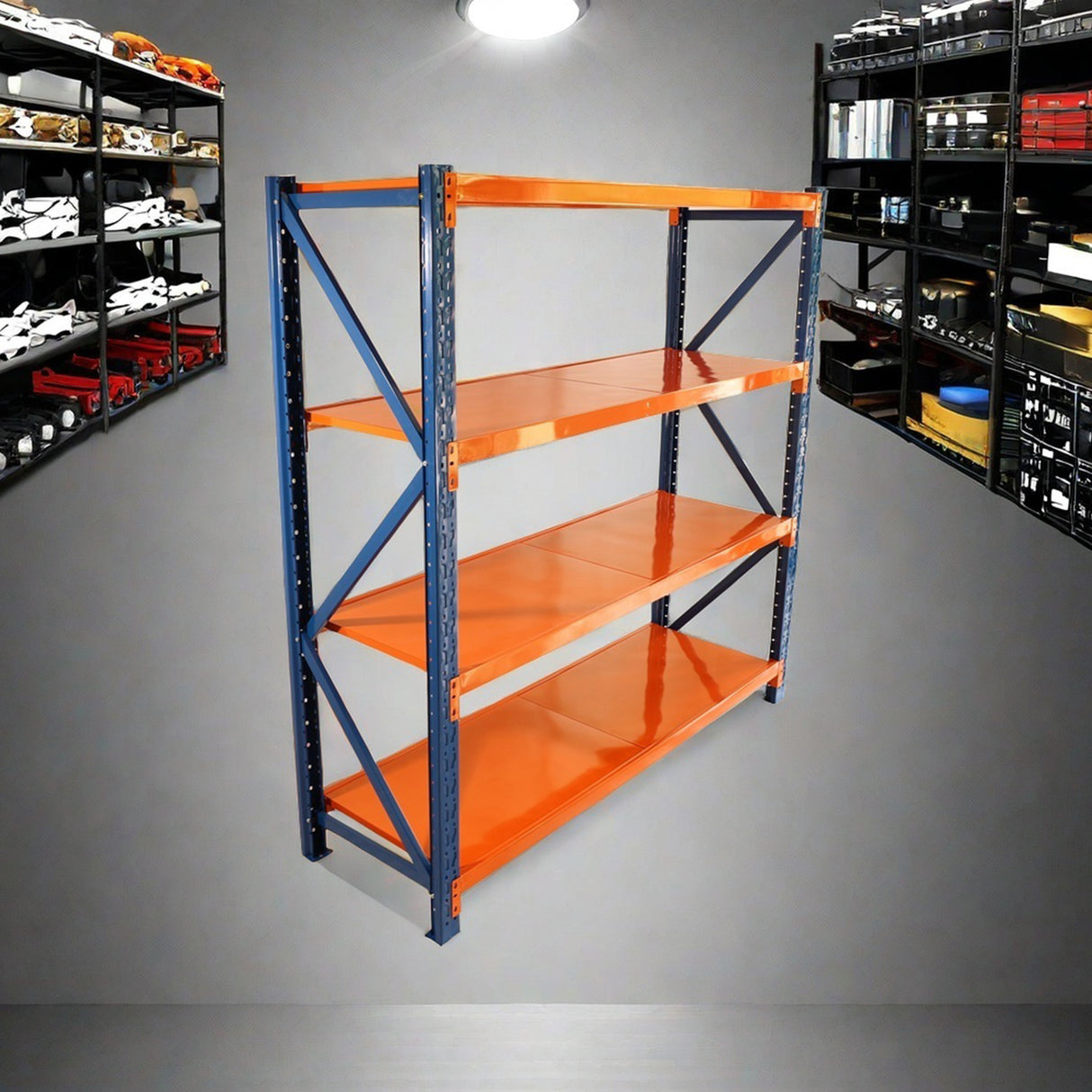 Garage Shelves Heavy Duty 4400 lbs Garage Storage 4 Levels Adjustable Metal Shelving Units Industrial Utility for Commercial Store Tools Gym