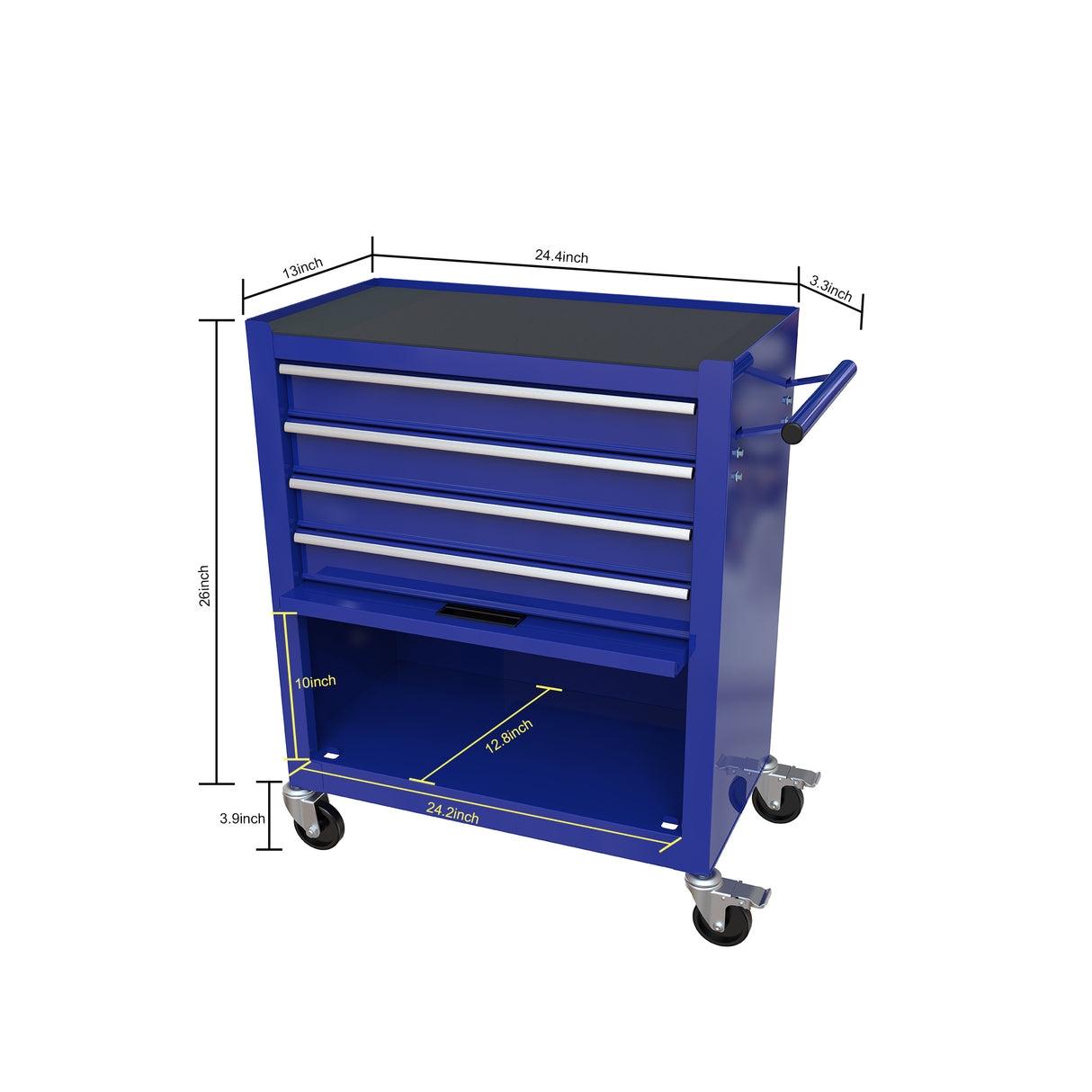 4 Drawers Tool Cabinet with Tool Sets Blue