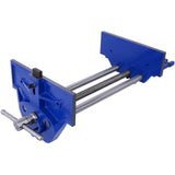 Rapid Action Woodworking Vise Quick Release Lever for Adjustments 10.5 Inch Jaw Width Made with Heavy-Duty Cast Iron--Blue