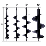 Wiertło ślimakowe do otworu do sadzenia Żarówka Pościel Narzędzie do kopania słupka do wału 3/4" Bity zamienne do koparki ślimakowej Ziemia 4 4 cale + 6 cali + 8 cali + 12 cali