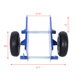 600lb Panel Dolly 10in pneumatiske hjul blå