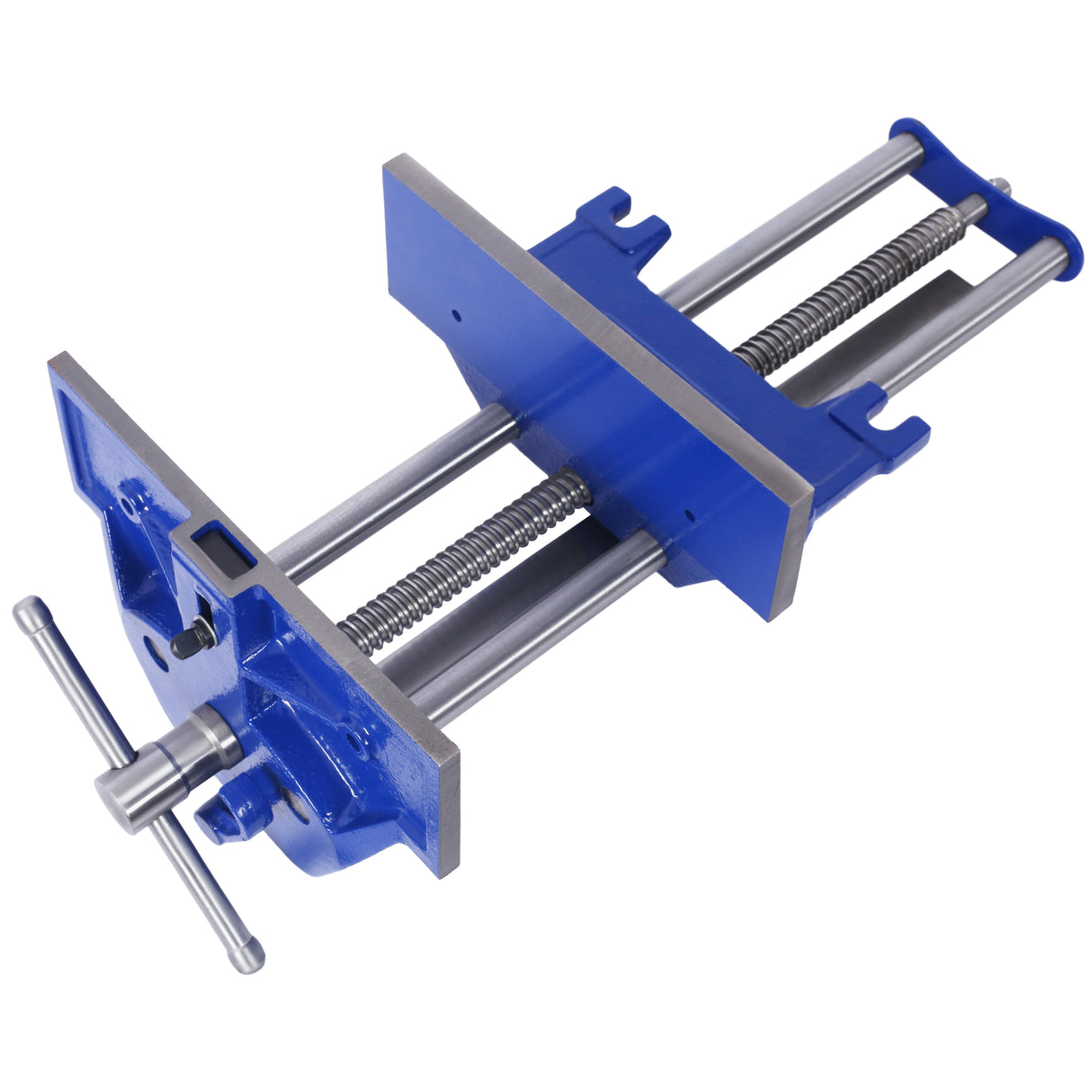 Rapid Action Woodworking Vise Quick Release Lever for Adjustments 10.5 Inch Jaw Width Made with Heavy-Duty Cast Iron--Blue