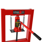 Hydraulic 6 Ton H-Frame Garage Floor Adjustable Shop Press with Plates 6T Red